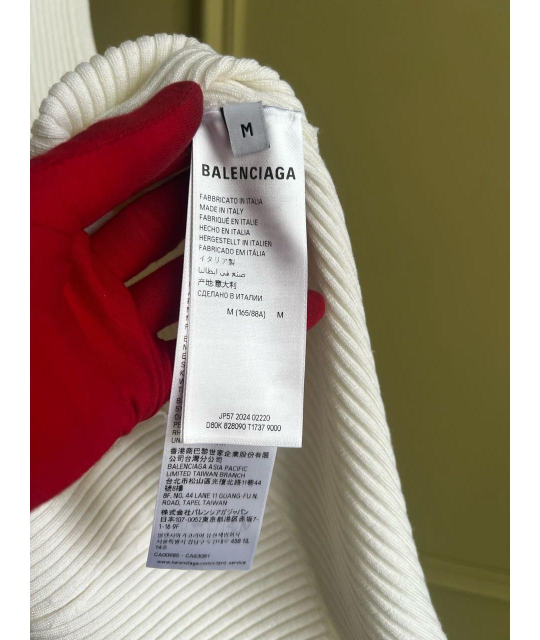BALENCIAGA Белая шерстяная майка, фото 7