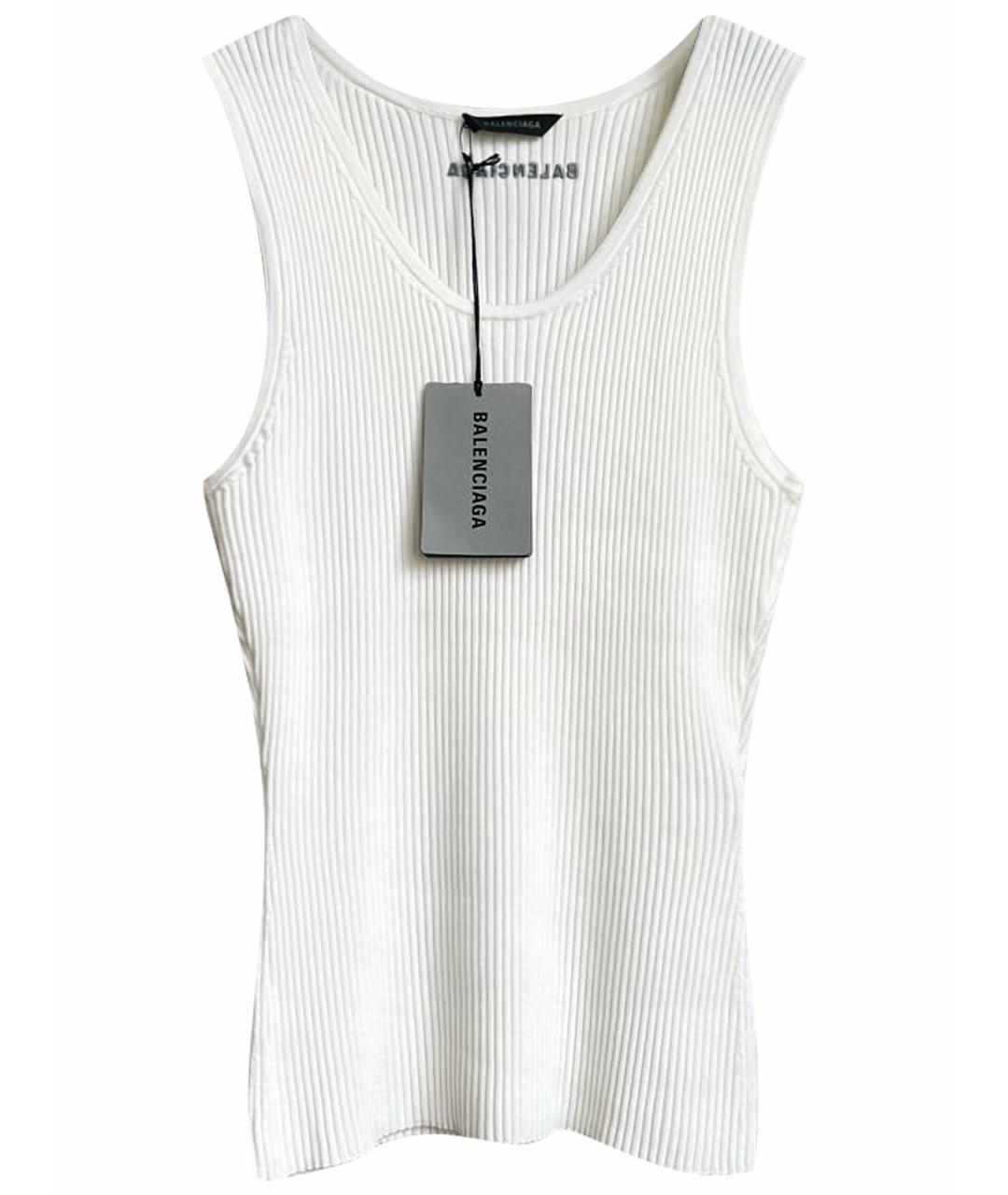 BALENCIAGA Белая шерстяная майка, фото 1