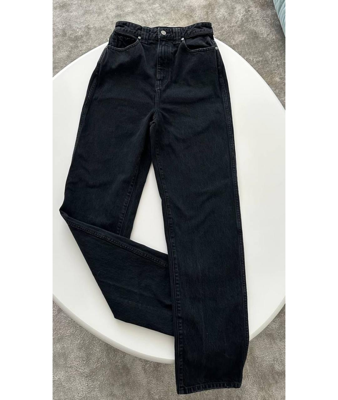 KHAITE Черные хлопковые прямые джинсы, фото 2