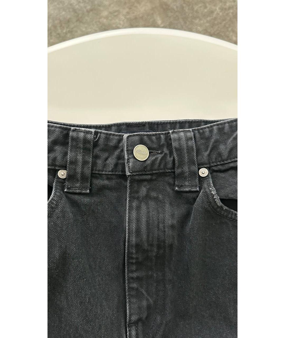 KHAITE Черные хлопковые прямые джинсы, фото 5