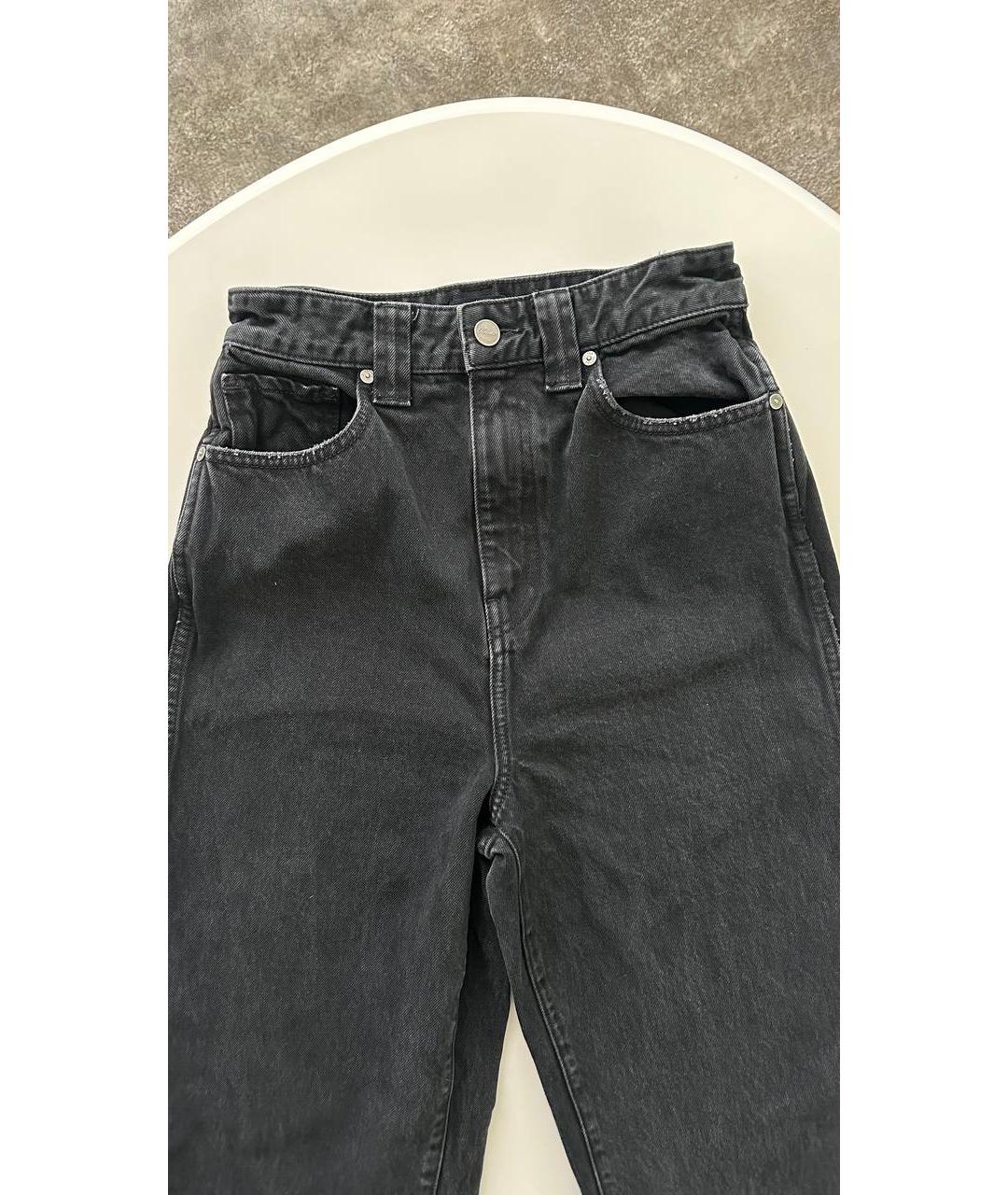 KHAITE Черные хлопковые прямые джинсы, фото 3