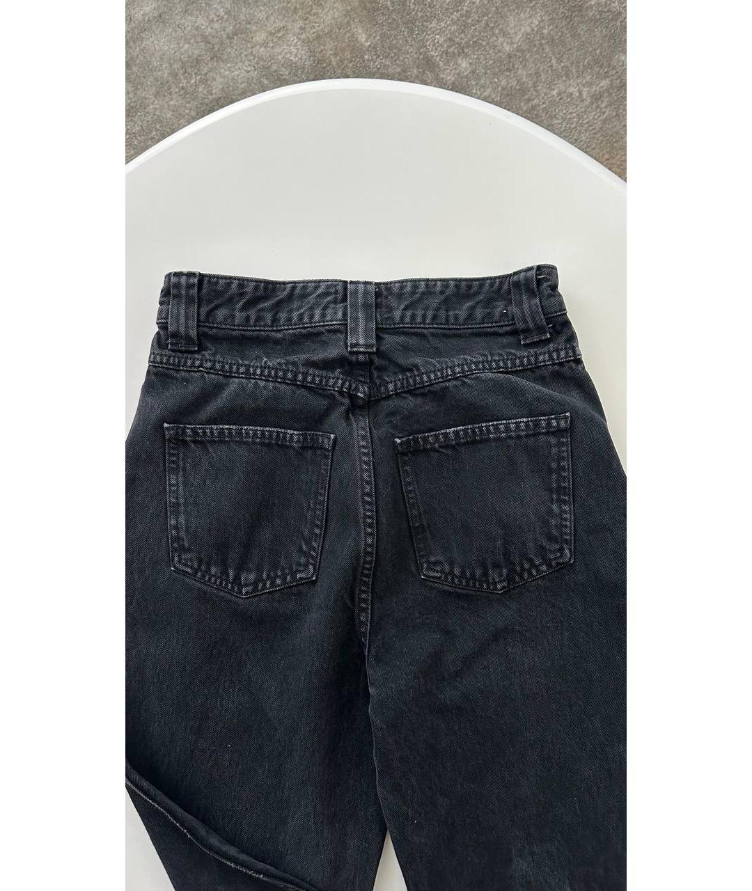 KHAITE Черные хлопковые прямые джинсы, фото 4