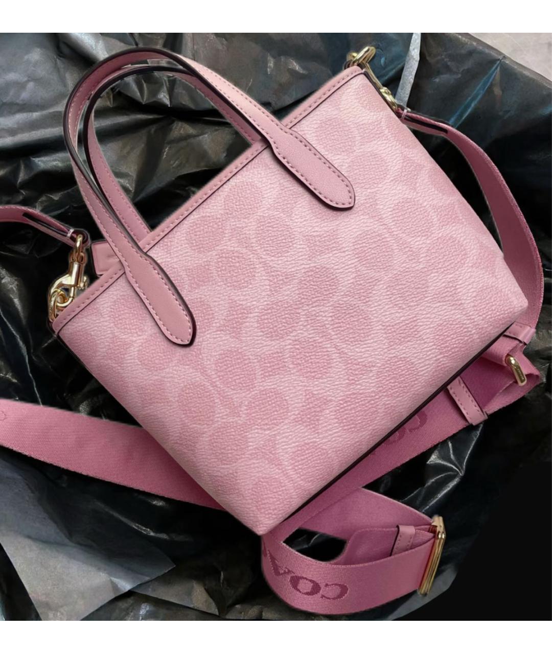 COACH Розовая сумка тоут, фото 8