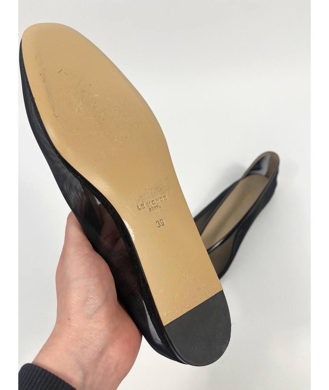 LE MONDE BERYL Черные текстильные балетки, фото 5