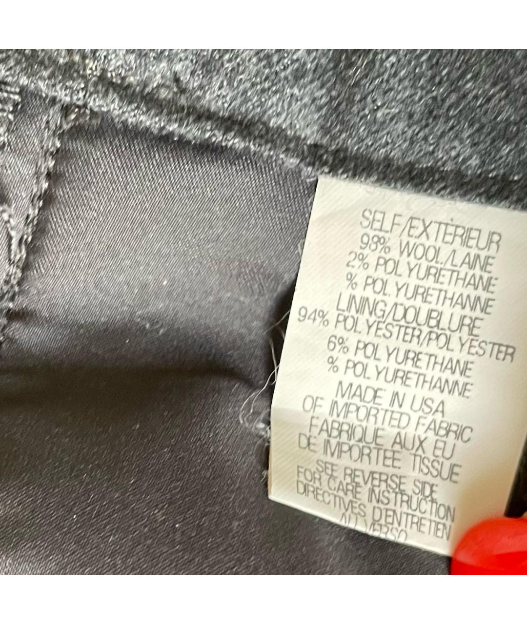 THEORY Серые шерстяные брюки узкие, фото 8