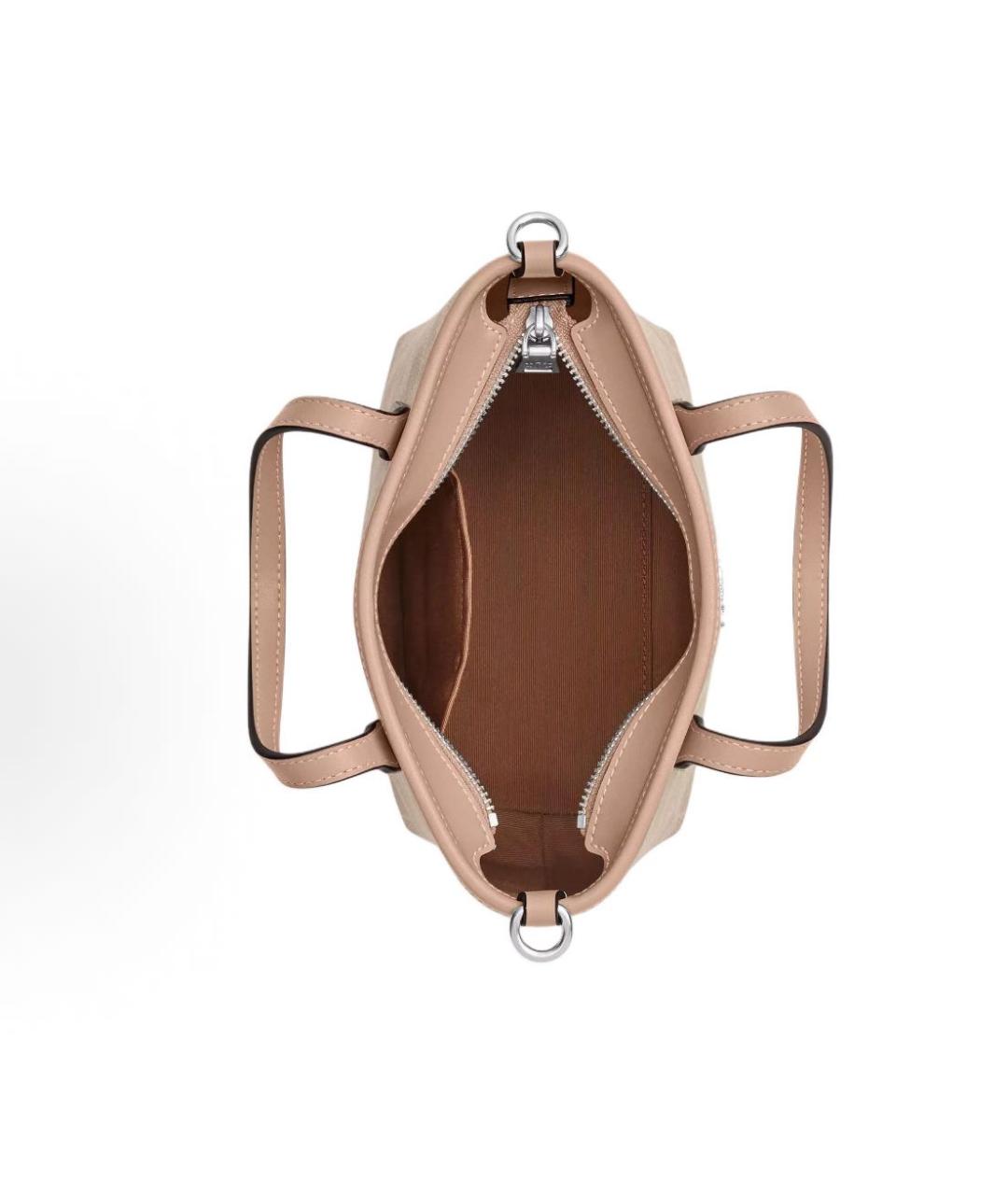 COACH Бежевая сумка с короткими ручками, фото 3