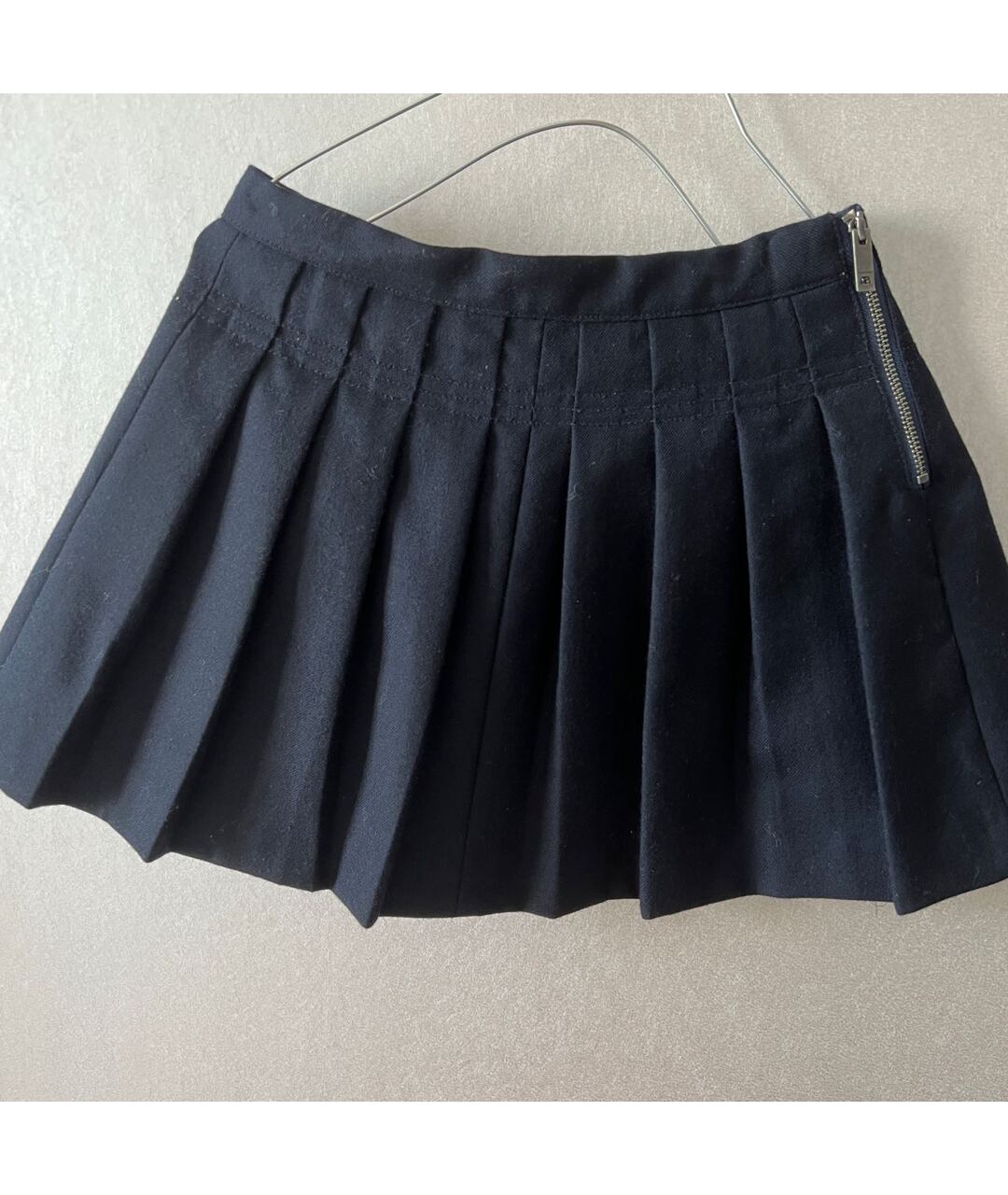BURBERRY Темно-синяя шерстяная юбка, фото 2