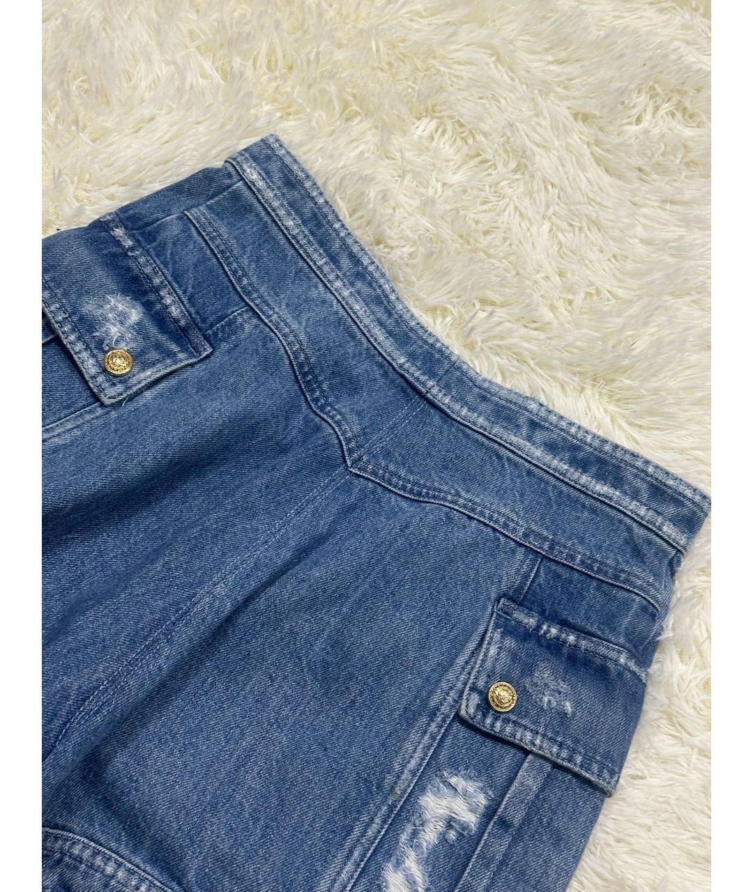 BALMAIN Голубые хлопковые шорты, фото 6