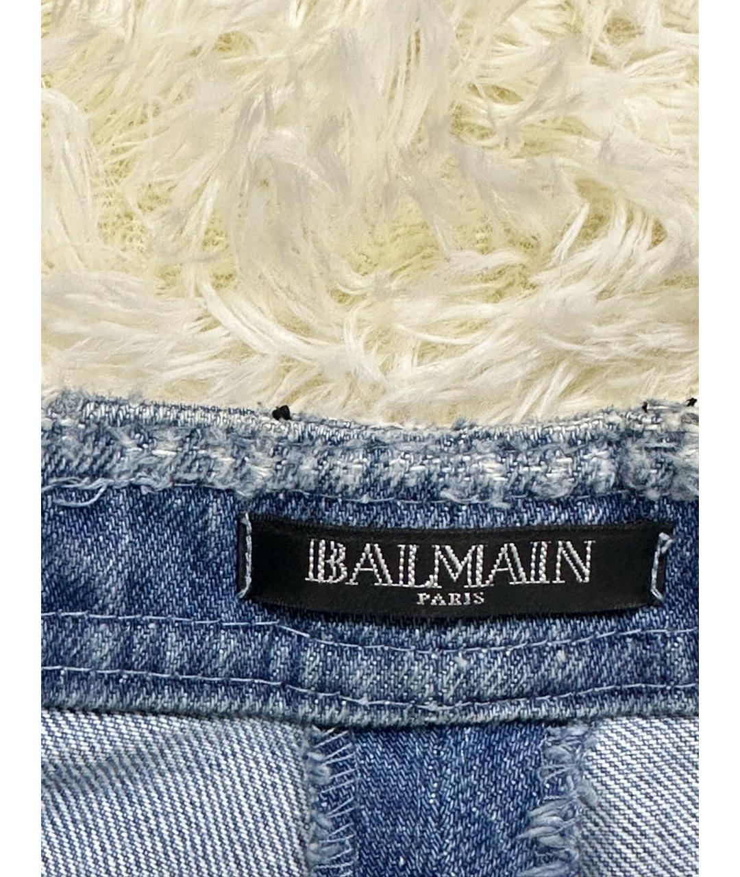 BALMAIN Голубые хлопковые шорты, фото 4