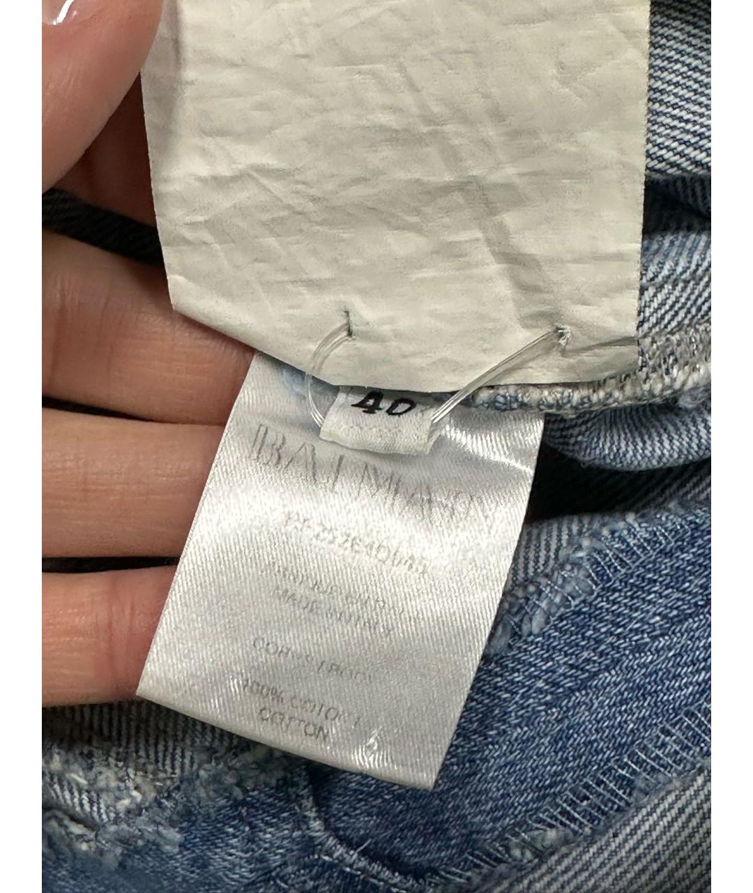 BALMAIN Голубые хлопковые шорты, фото 5