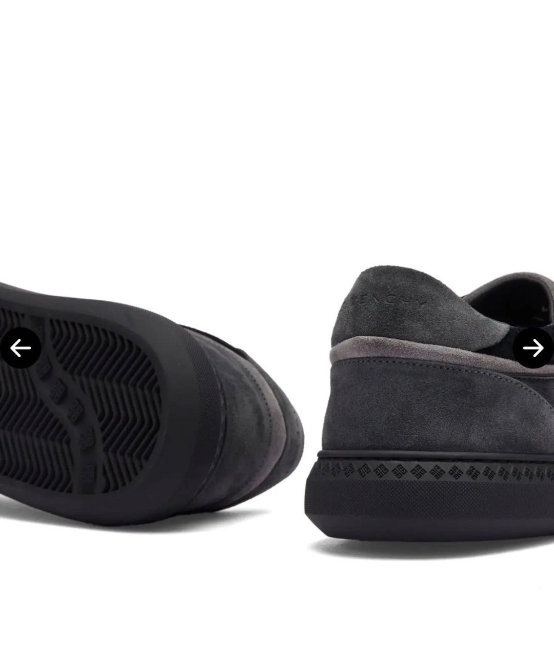 GIVENCHY Черные кожаные низкие кроссовки / кеды, фото 5