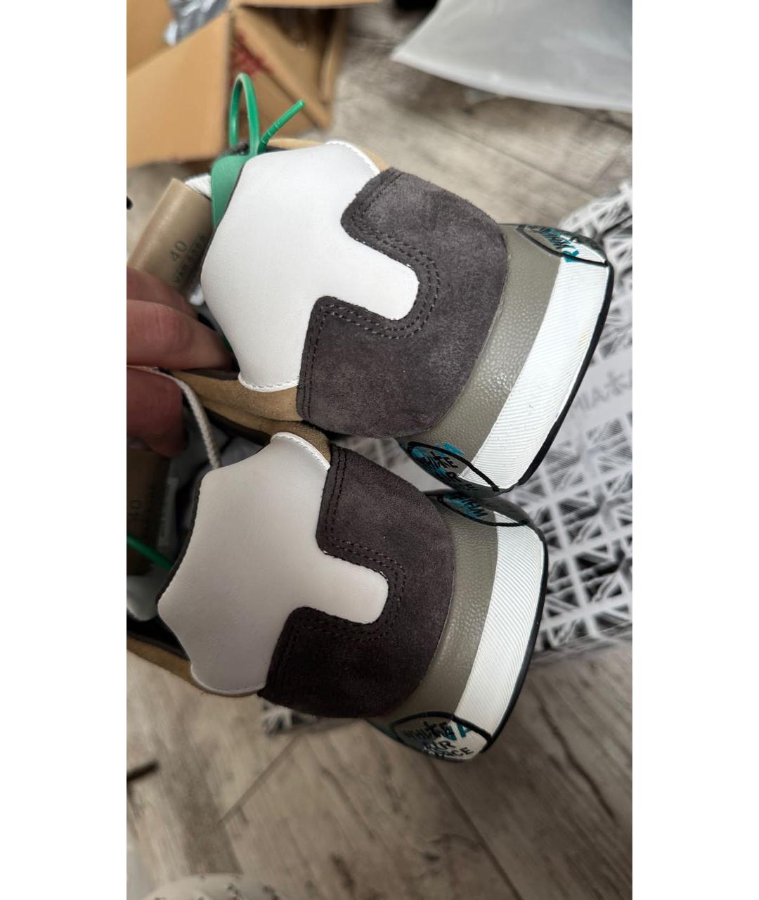 PREMIATA Коричневые замшевые низкие кроссовки / кеды, фото 6