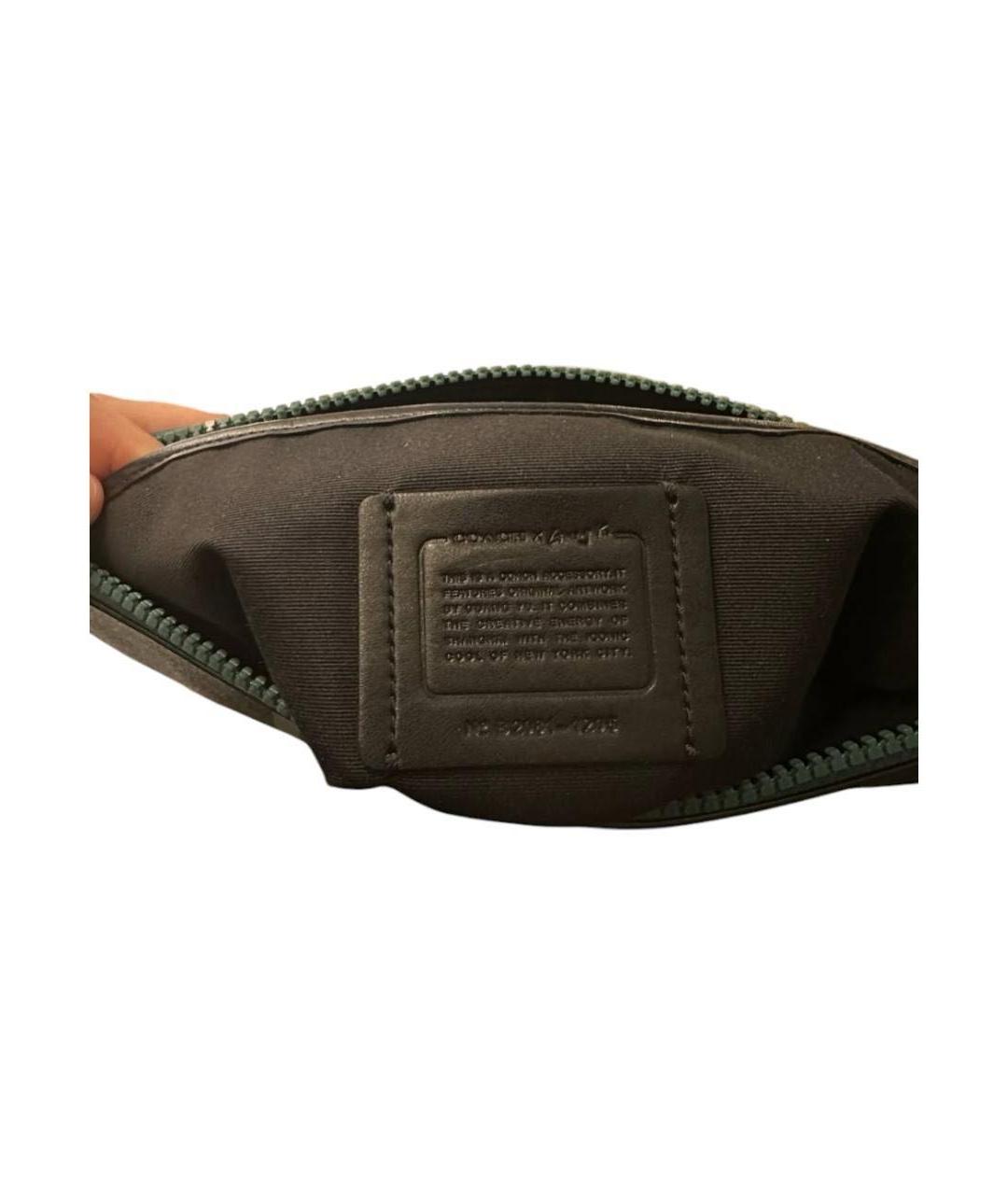 COACH Черная барсетка, фото 3