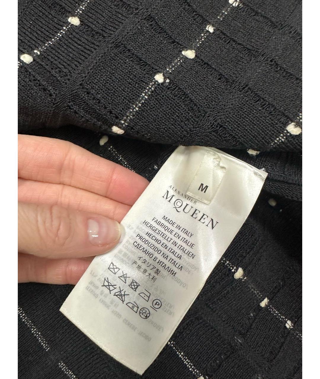 ALEXANDER MCQUEEN Черная вискозная юбка макси, фото 6