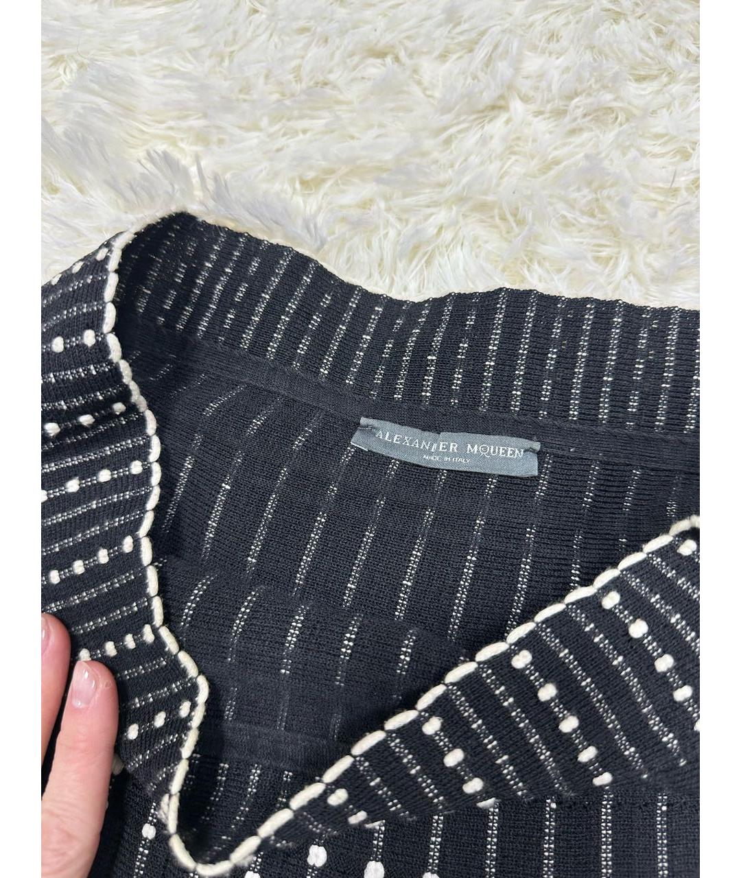 ALEXANDER MCQUEEN Черная вискозная юбка макси, фото 5