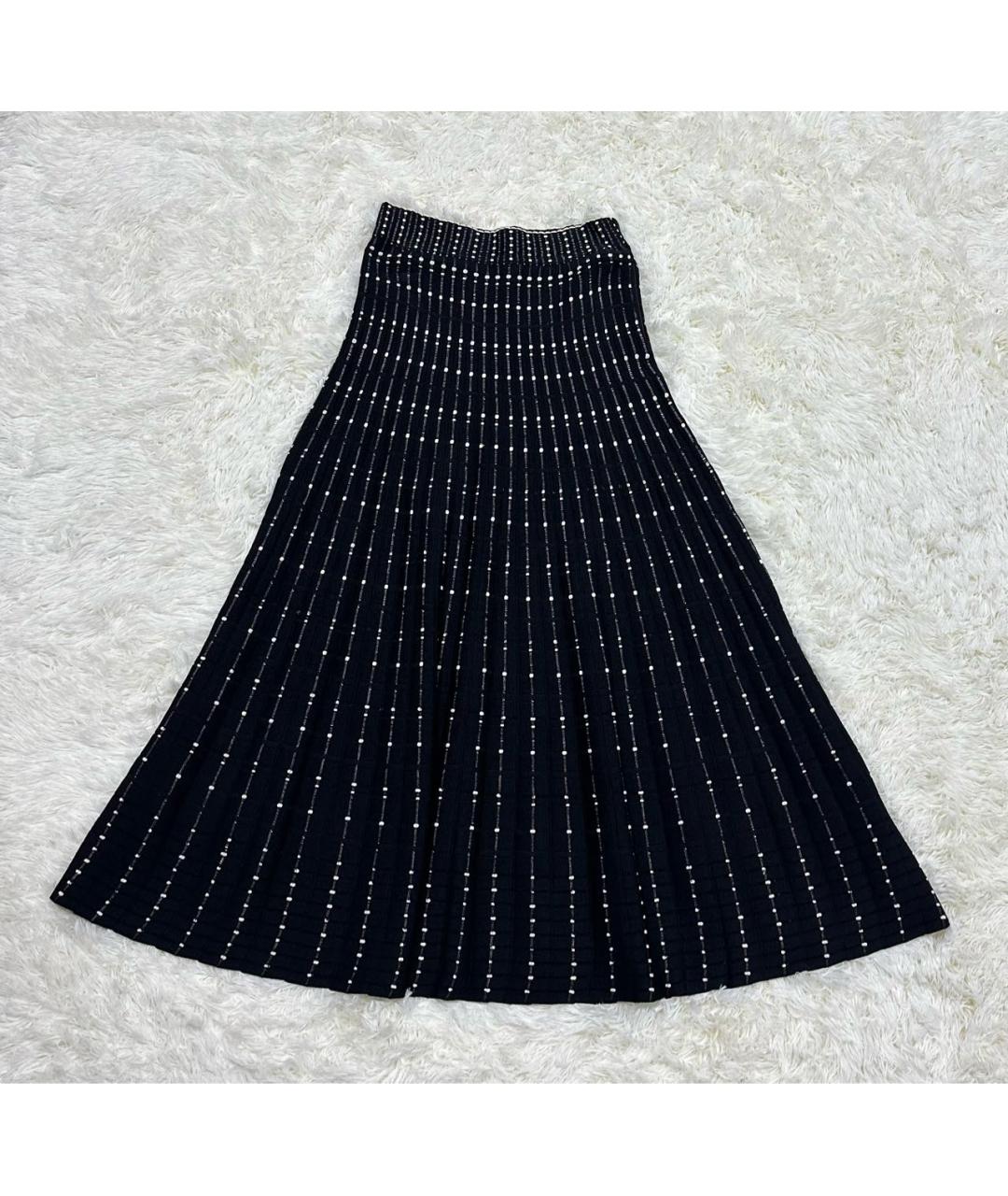 ALEXANDER MCQUEEN Черная вискозная юбка макси, фото 7