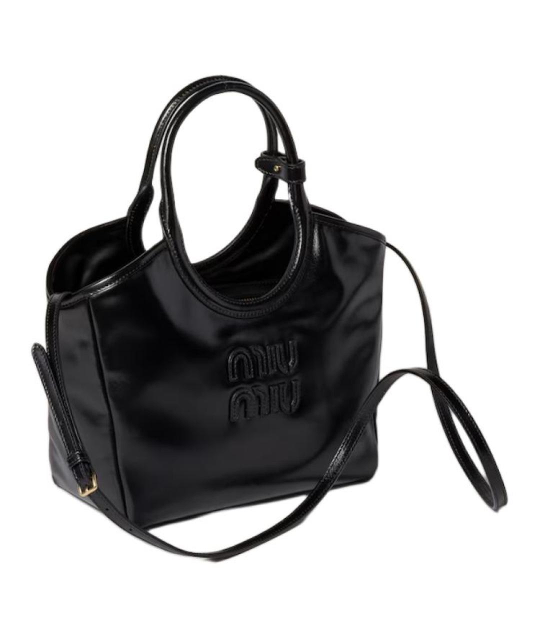 MIU MIU Черная кожаная сумка через плечо, фото 2