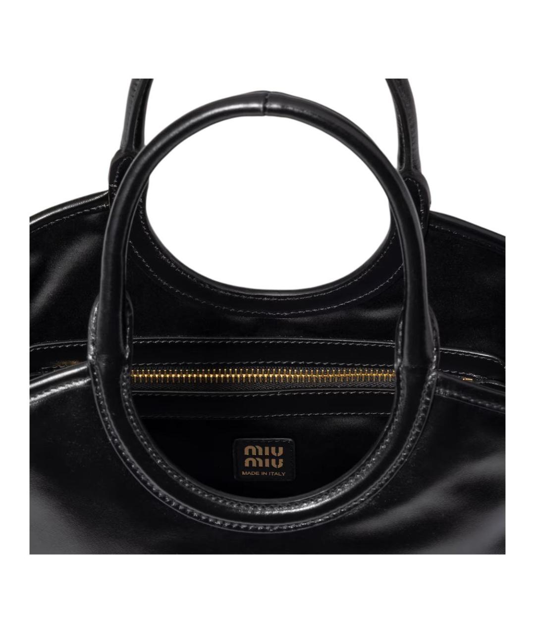 MIU MIU Черная кожаная сумка через плечо, фото 4