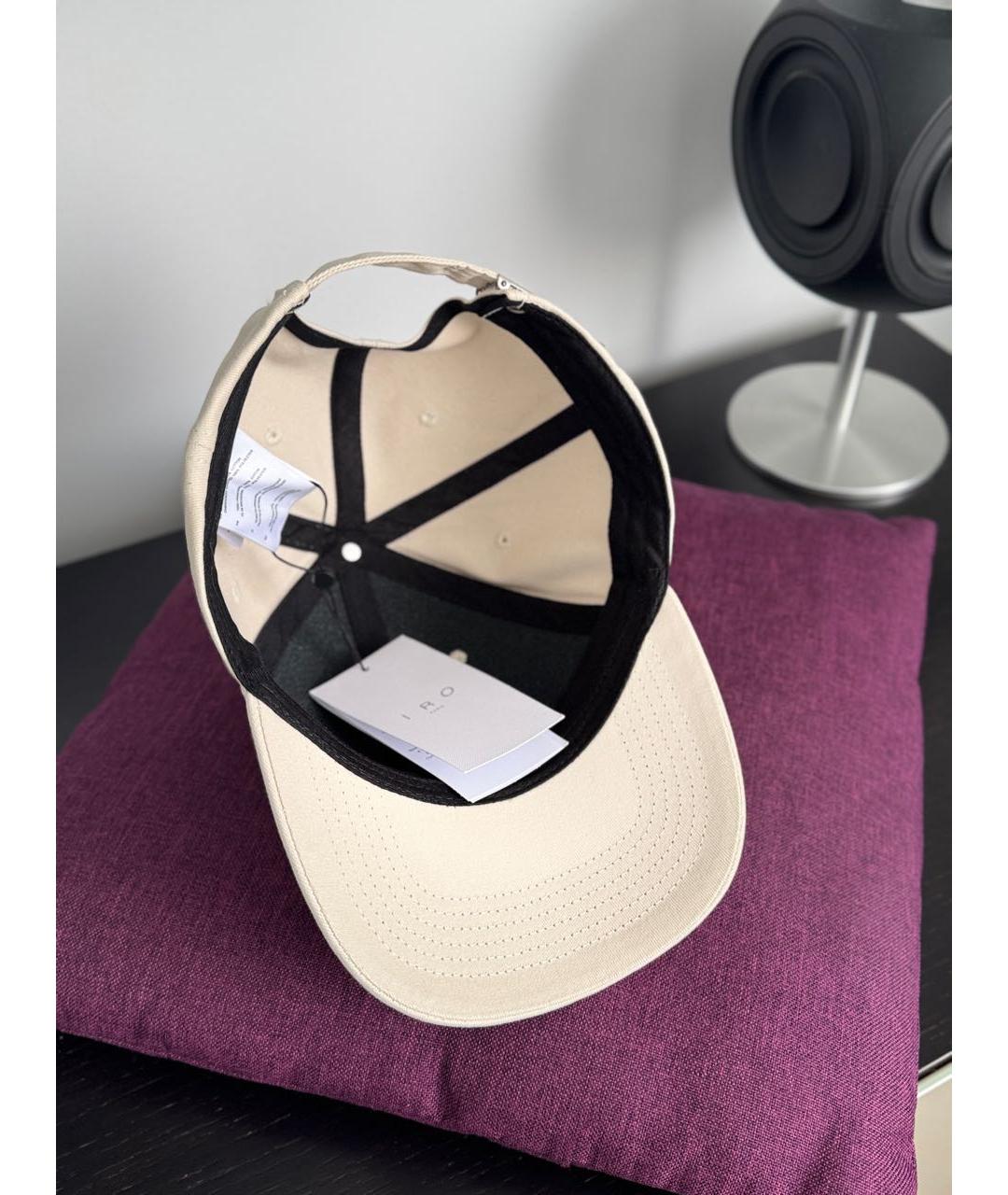 IRO Бежевая хлопковая кепка, фото 7