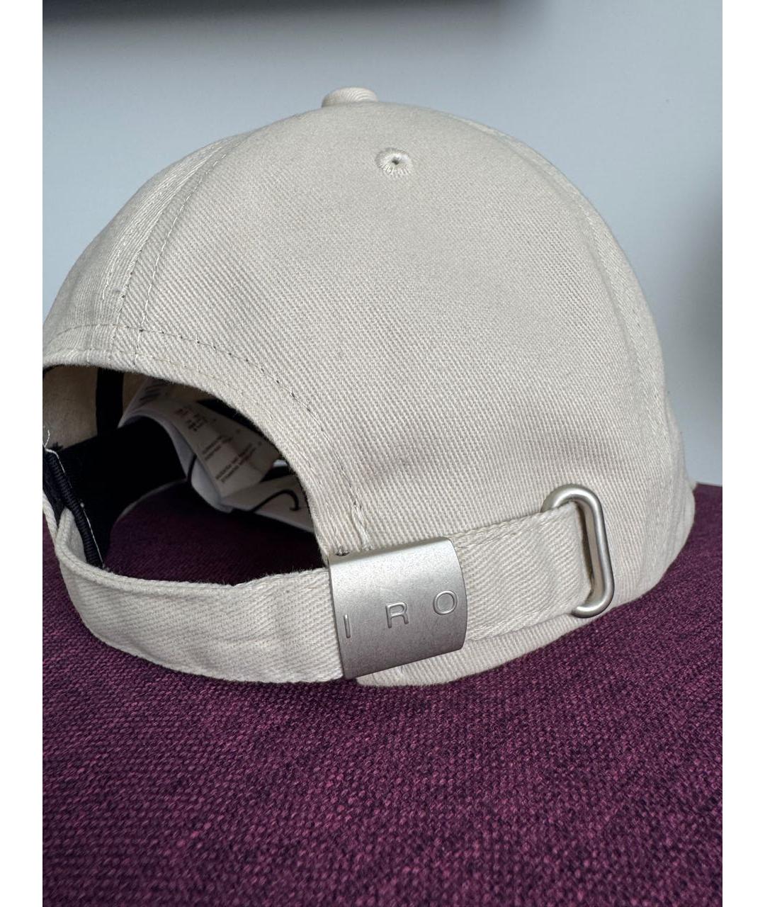 IRO Бежевая хлопковая кепка, фото 3