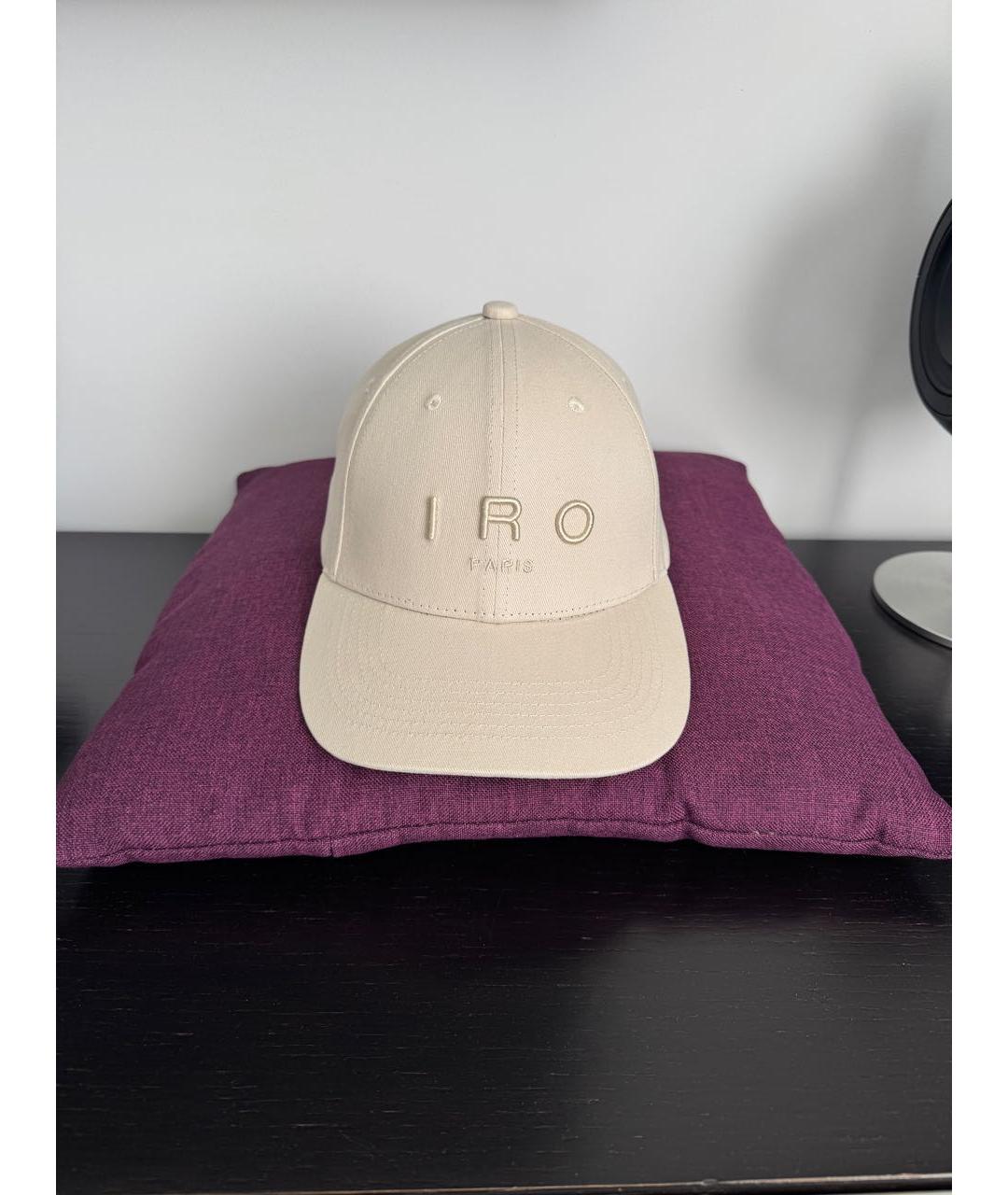 IRO Бежевая хлопковая кепка, фото 6