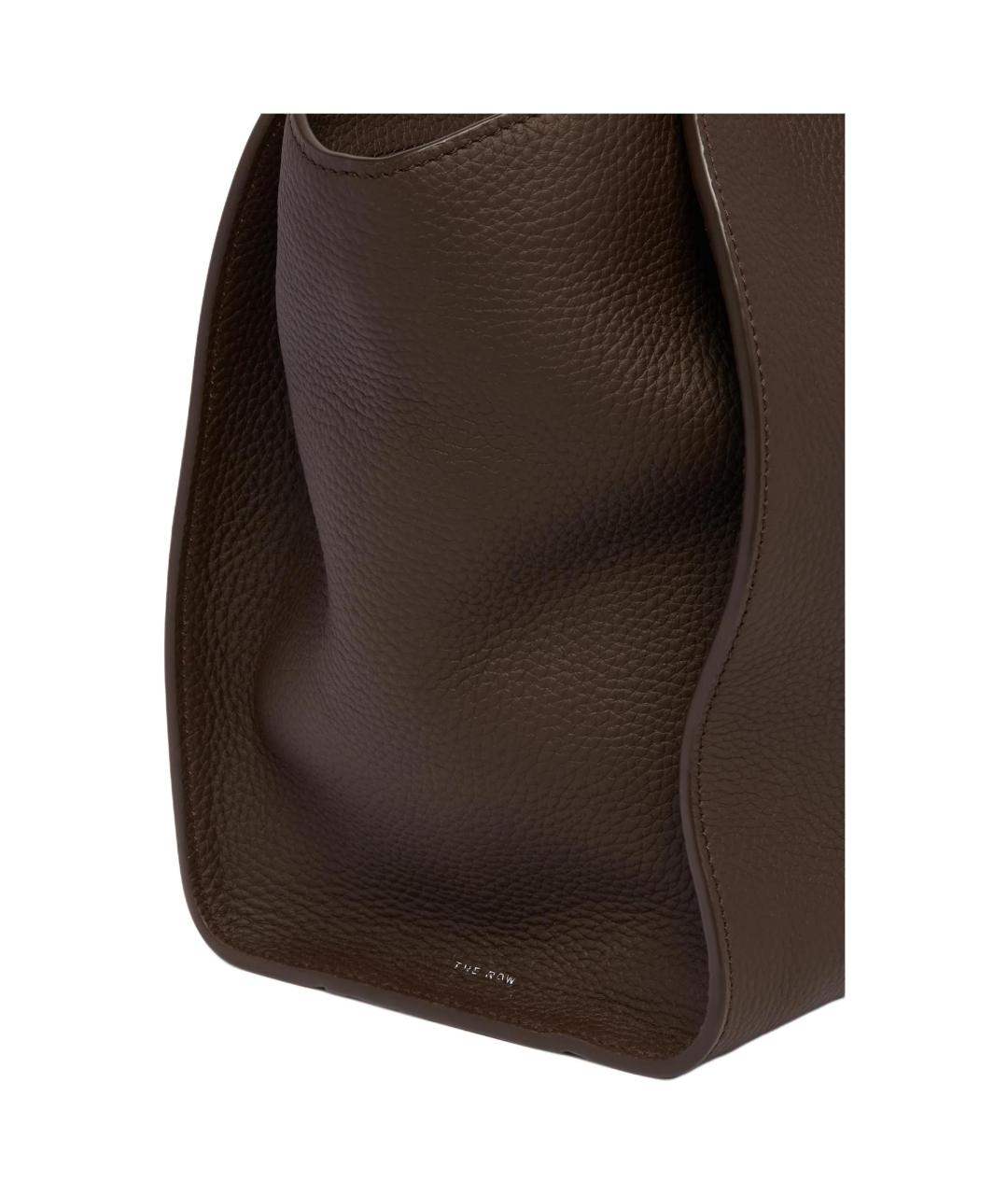 THE ROW Коричневая кожаная сумка через плечо, фото 4