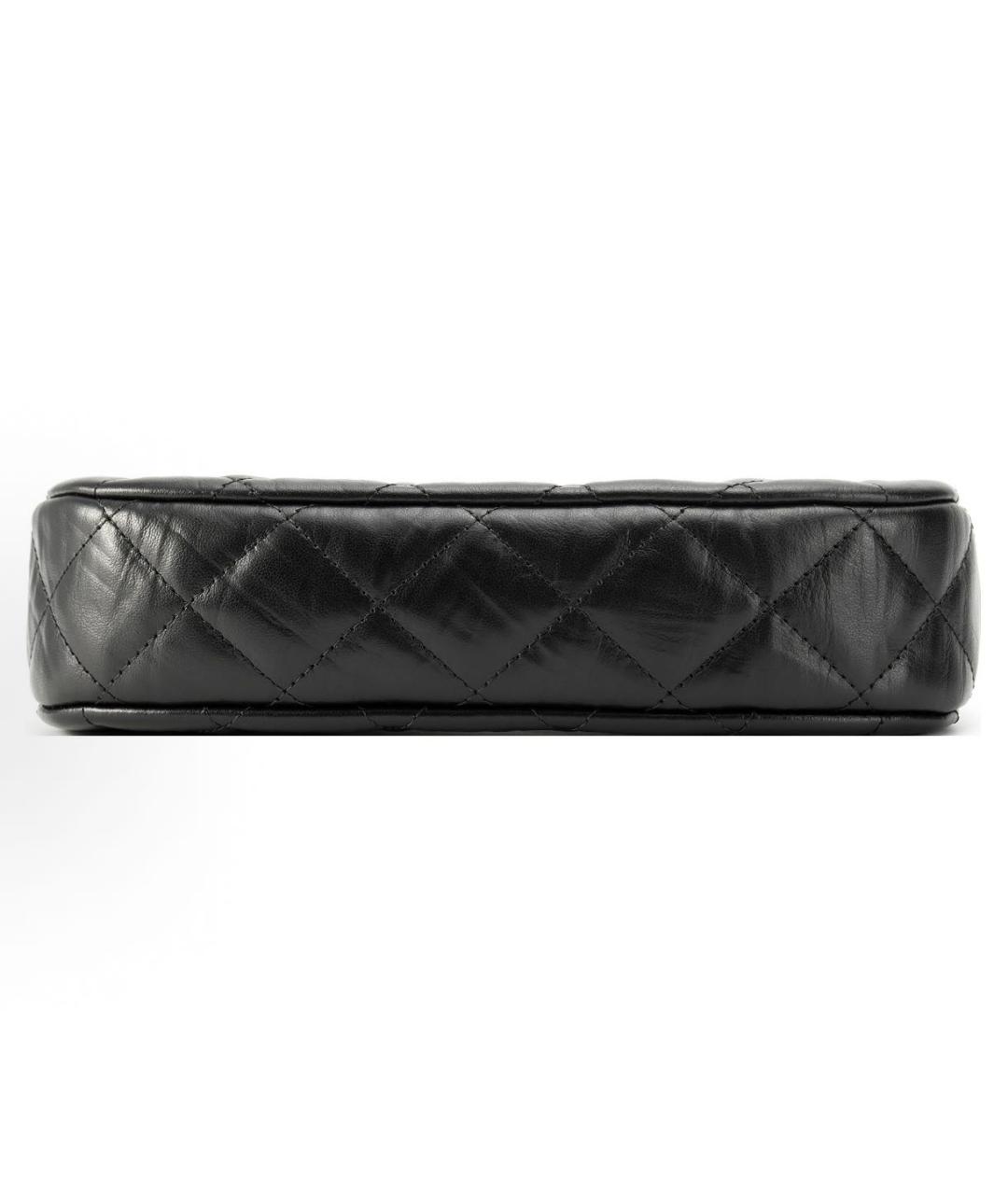 CHANEL Черная кожаная сумка с короткими ручками, фото 4