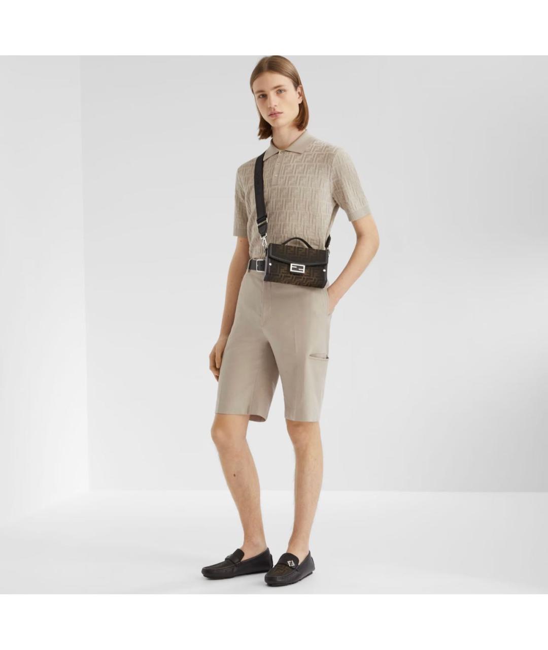 FENDI Черные кожаные мокасины, фото 6