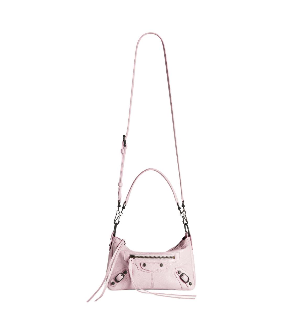 BALENCIAGA Розовая кожаная сумка через плечо, фото 2