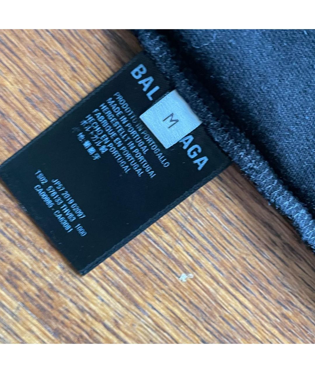 BALENCIAGA Черная хлопковая футболка, фото 5