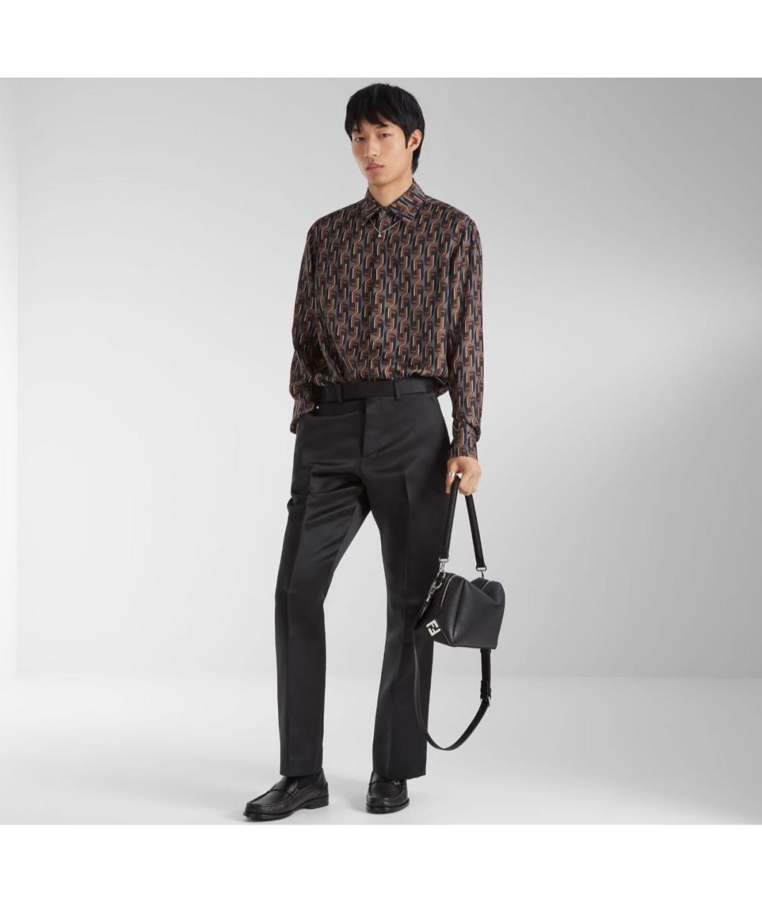 FENDI Черные кожаные мокасины, фото 6