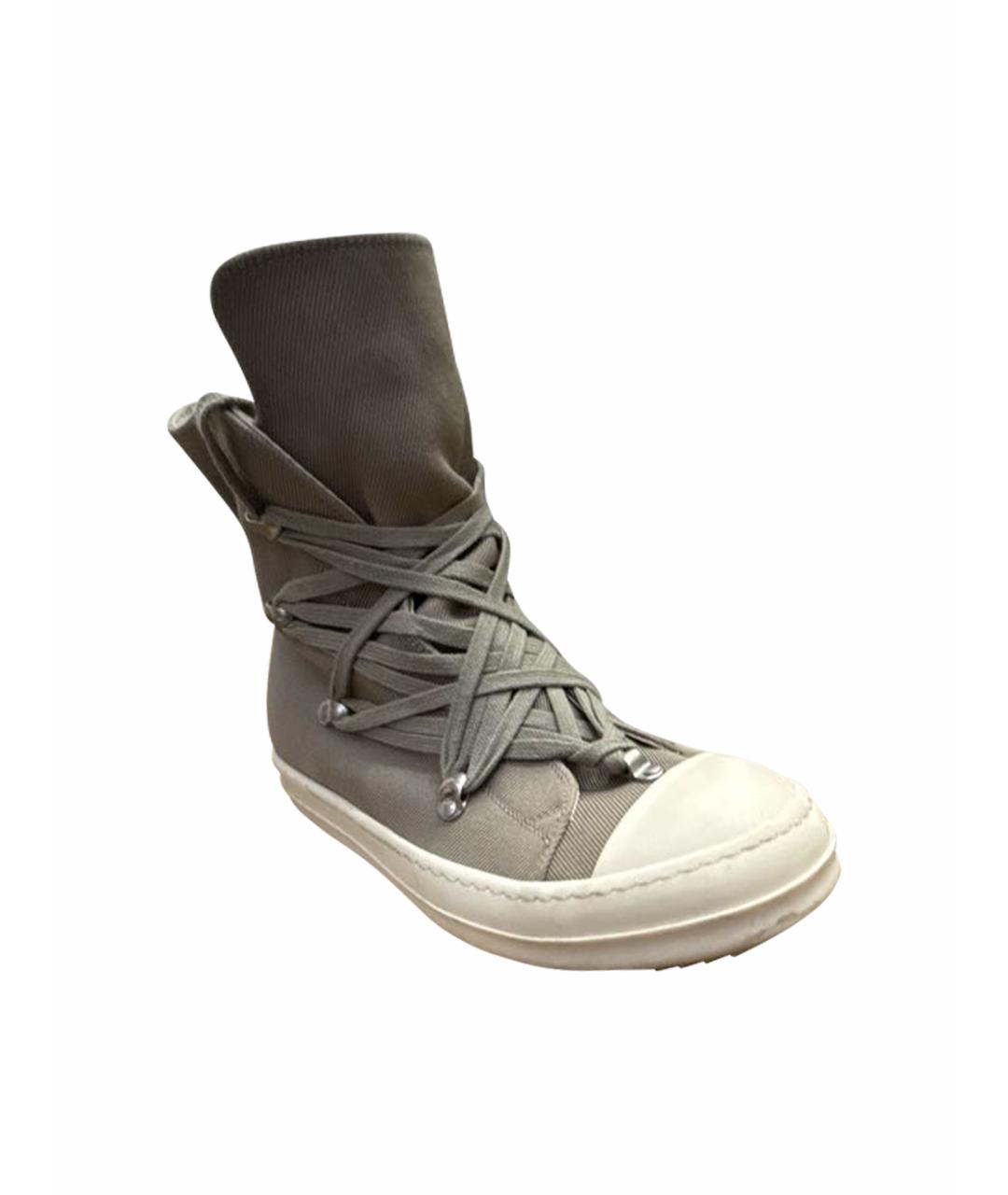 RICK OWENS DRKSHDW Текстильные высокие кроссовки / кеды, фото 1