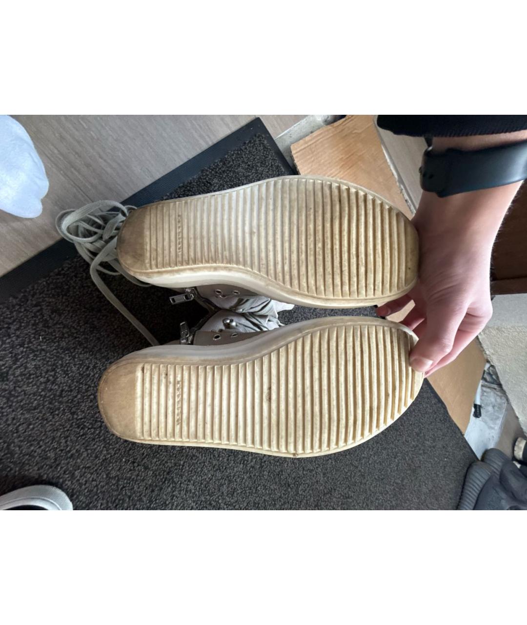 RICK OWENS DRKSHDW Текстильные высокие кроссовки / кеды, фото 7