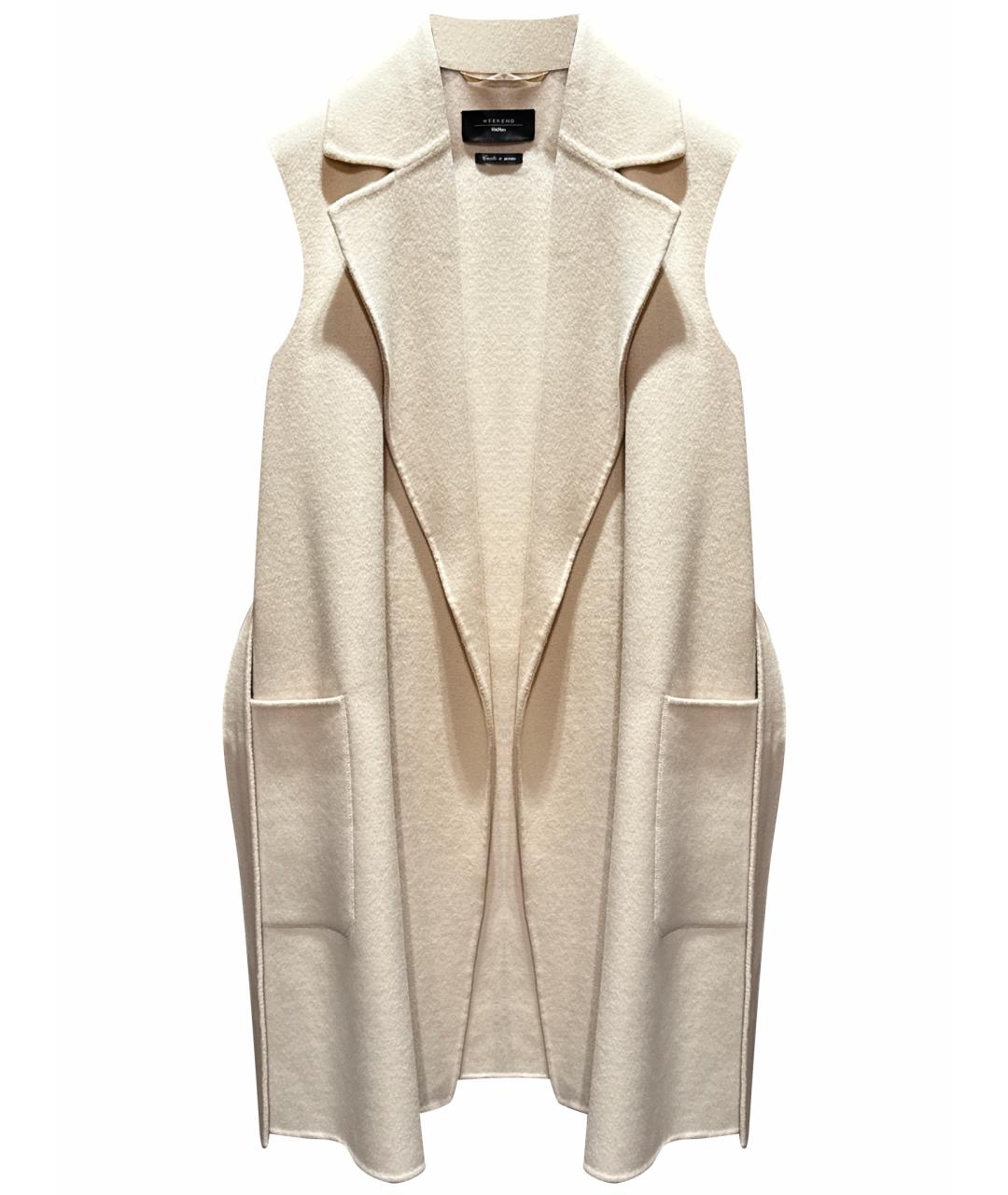 WEEKEND MAX MARA Белый шерстяной жилет, фото 1