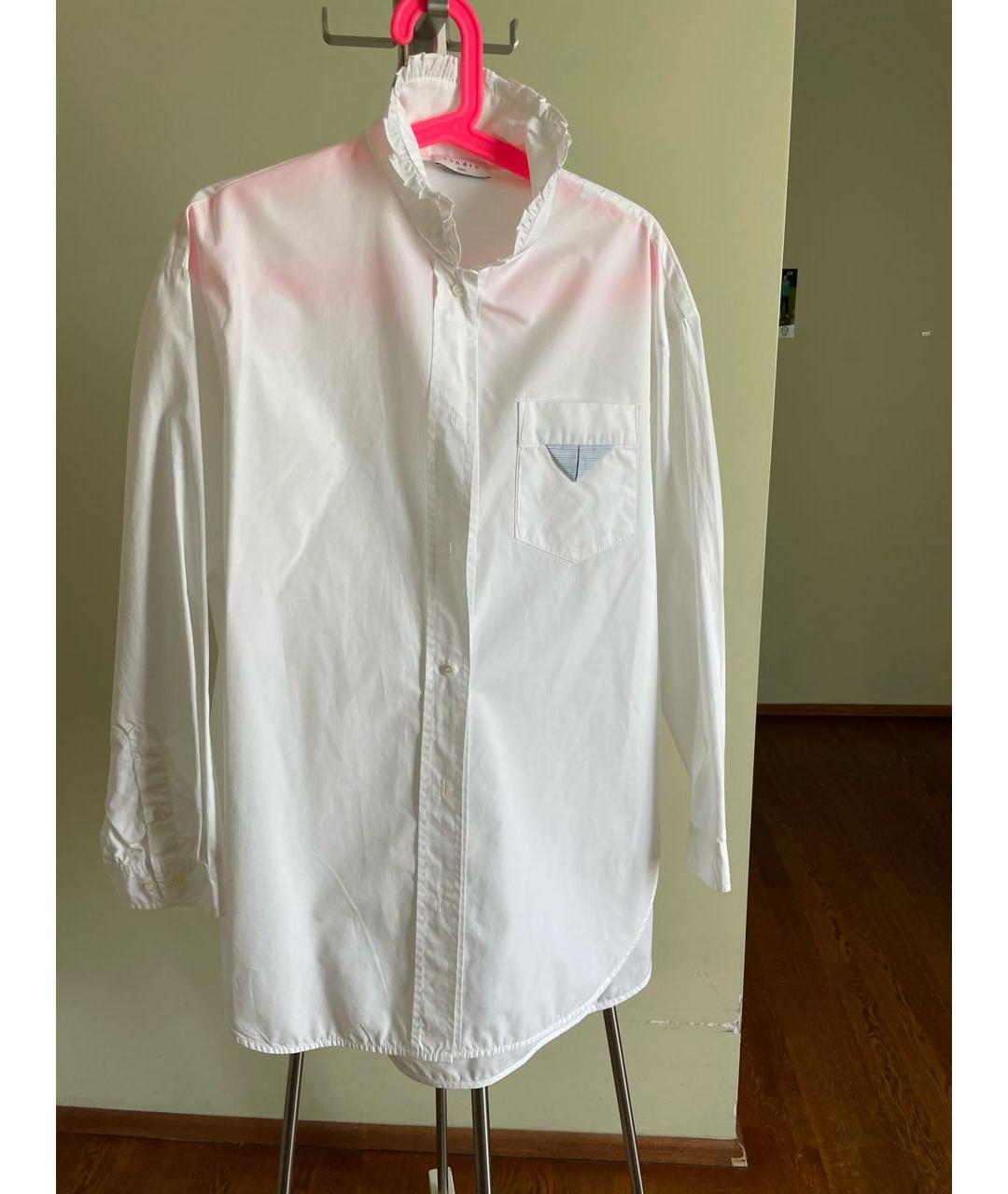 SANDRO Белая хлопковая рубашка, фото 9