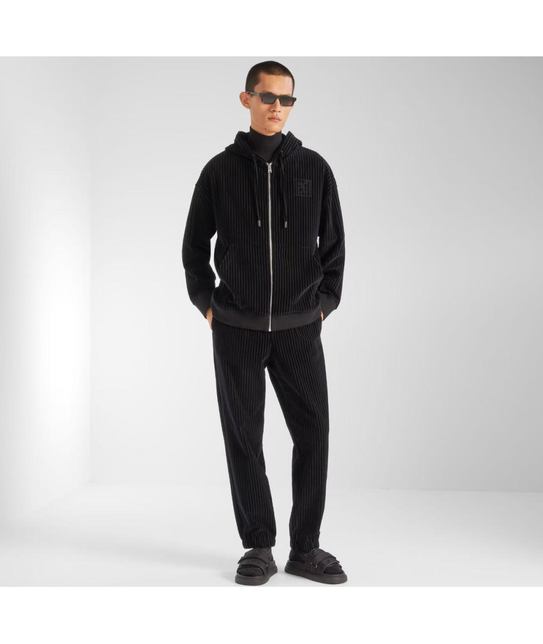 FENDI Черные кожаные шлепанцы, фото 5