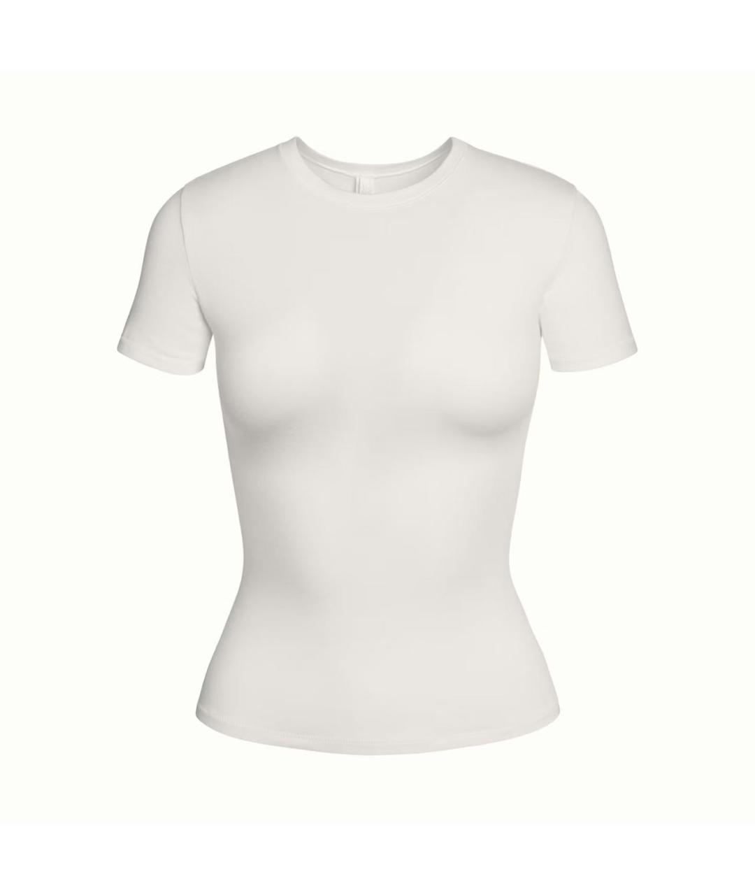 SKIMS Белая хлопковая футболка, фото 9