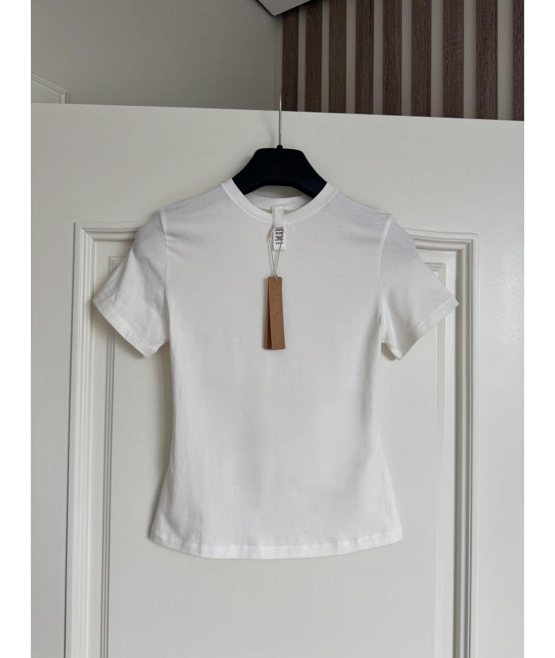 SKIMS Белая хлопковая футболка, фото 2