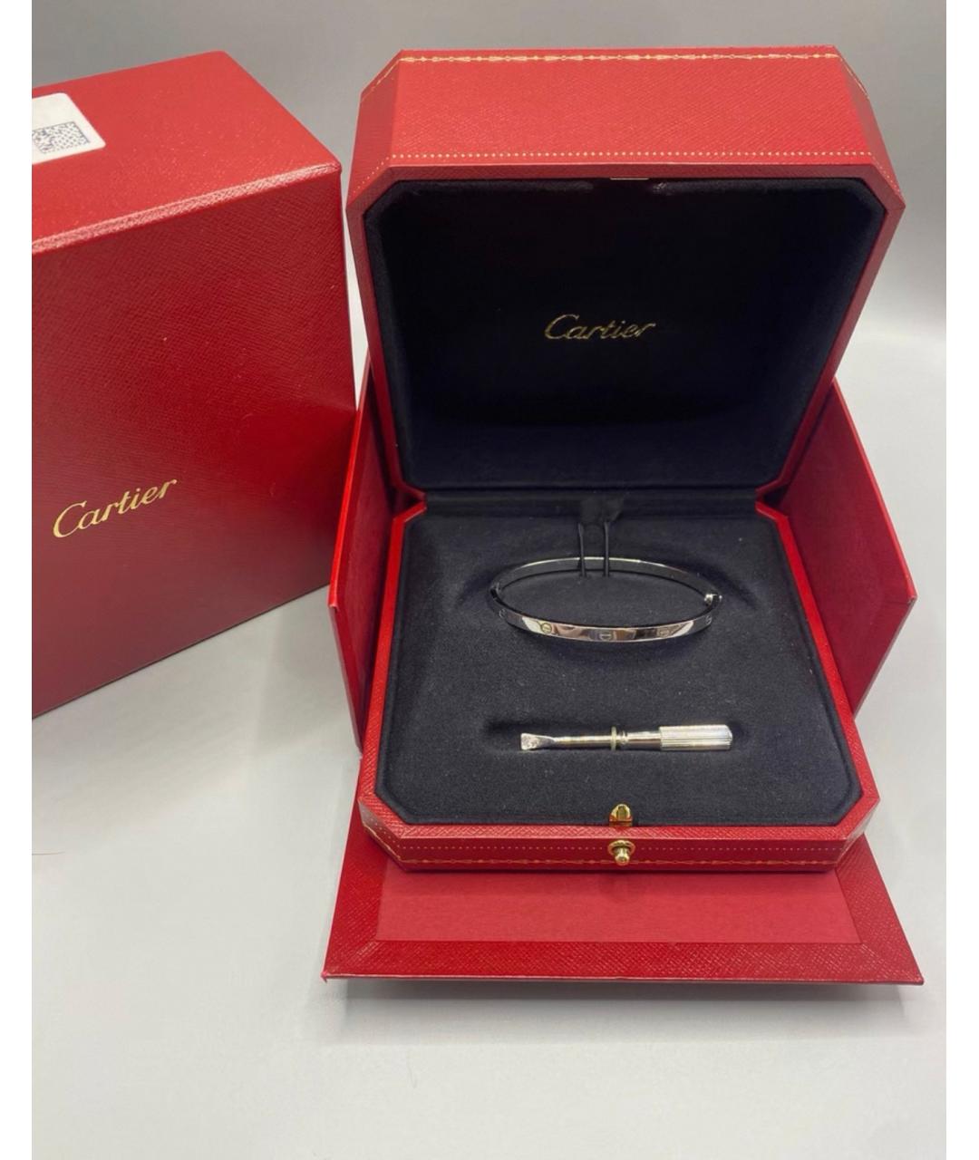 CARTIER Серебрянный браслет из белого золота, фото 6