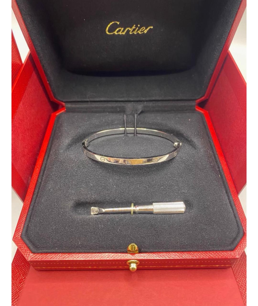 CARTIER Серебрянный браслет из белого золота, фото 5