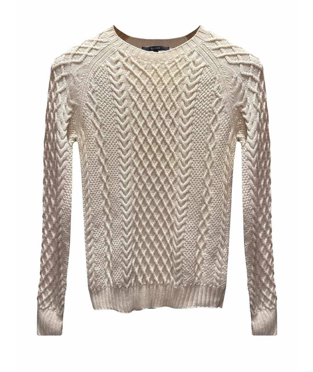 GUCCI Белый шерстяной джемпер / свитер, фото 1