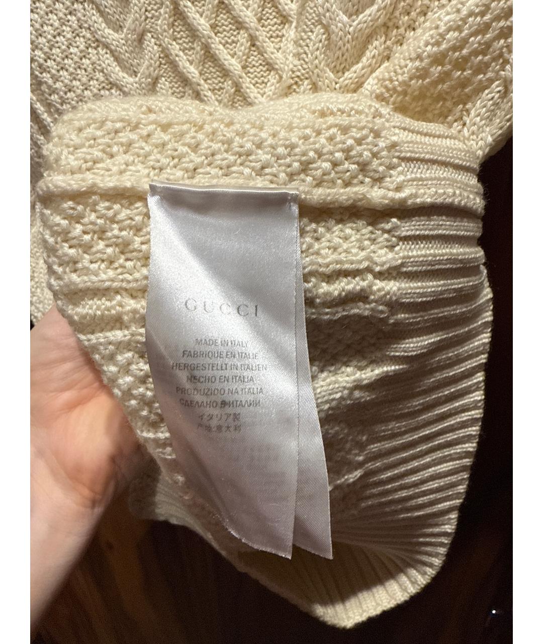 GUCCI Белый шерстяной джемпер / свитер, фото 4