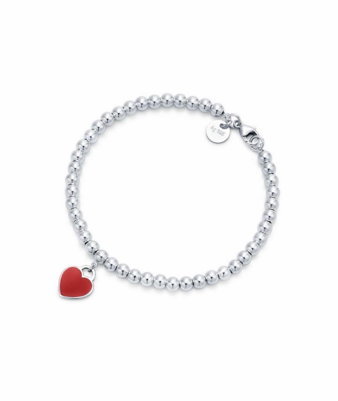 TIFFANY&CO Красный серебряный браслет, фото 8