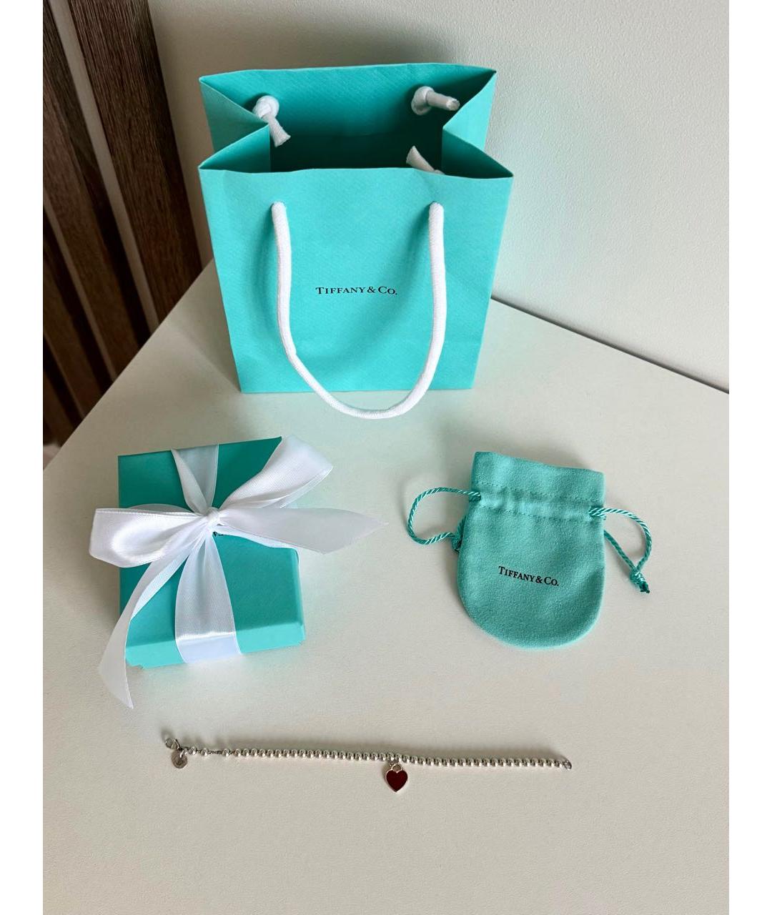 TIFFANY&CO Красный серебряный браслет, фото 4