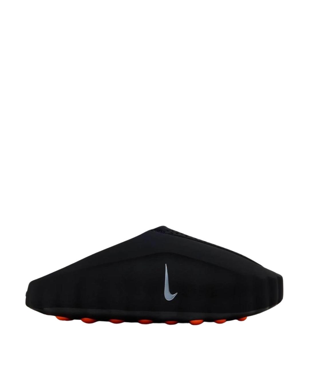 NIKE Черные синтетические шлепанцы, фото 4