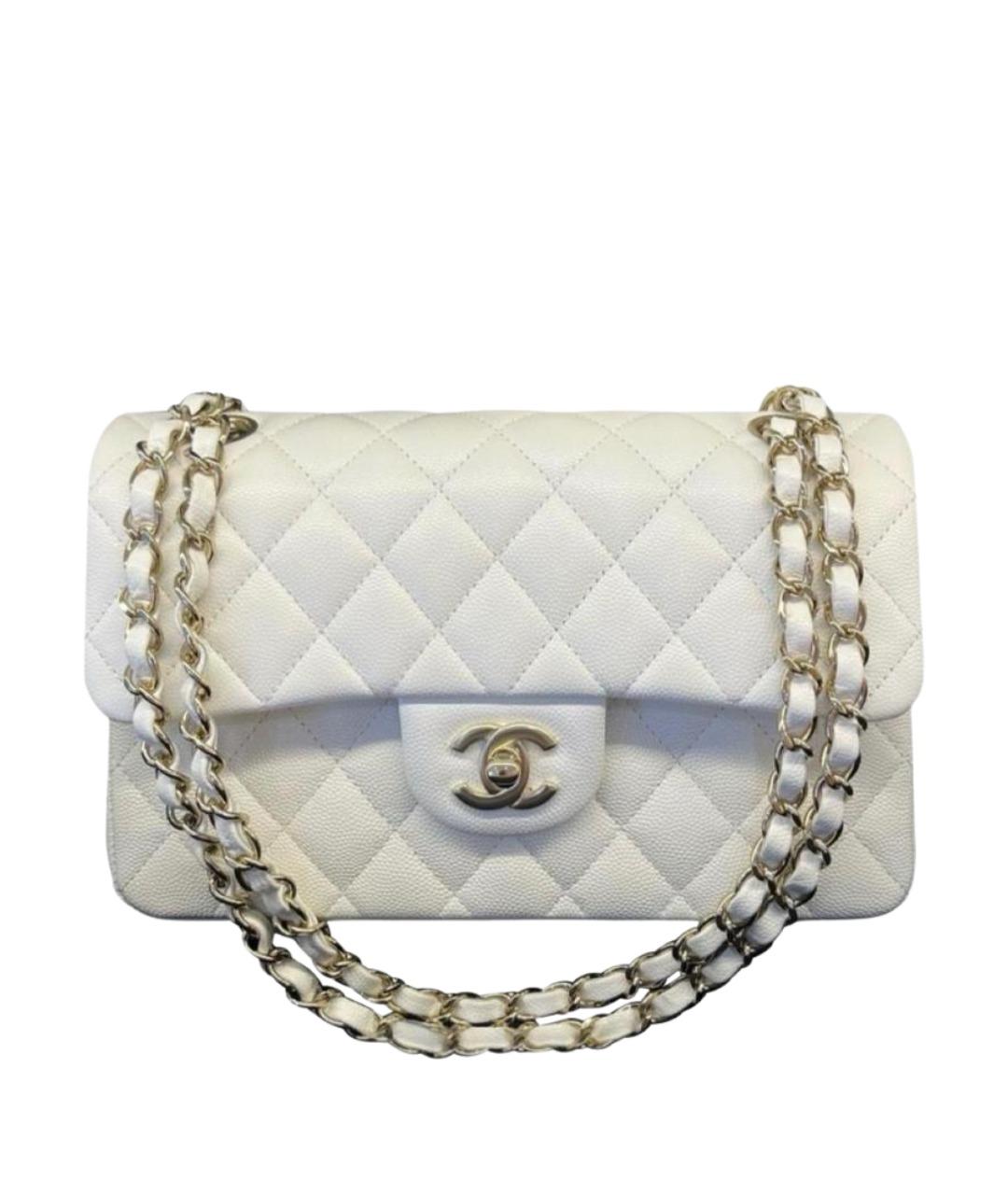 CHANEL Белая кожаная сумка через плечо, фото 1