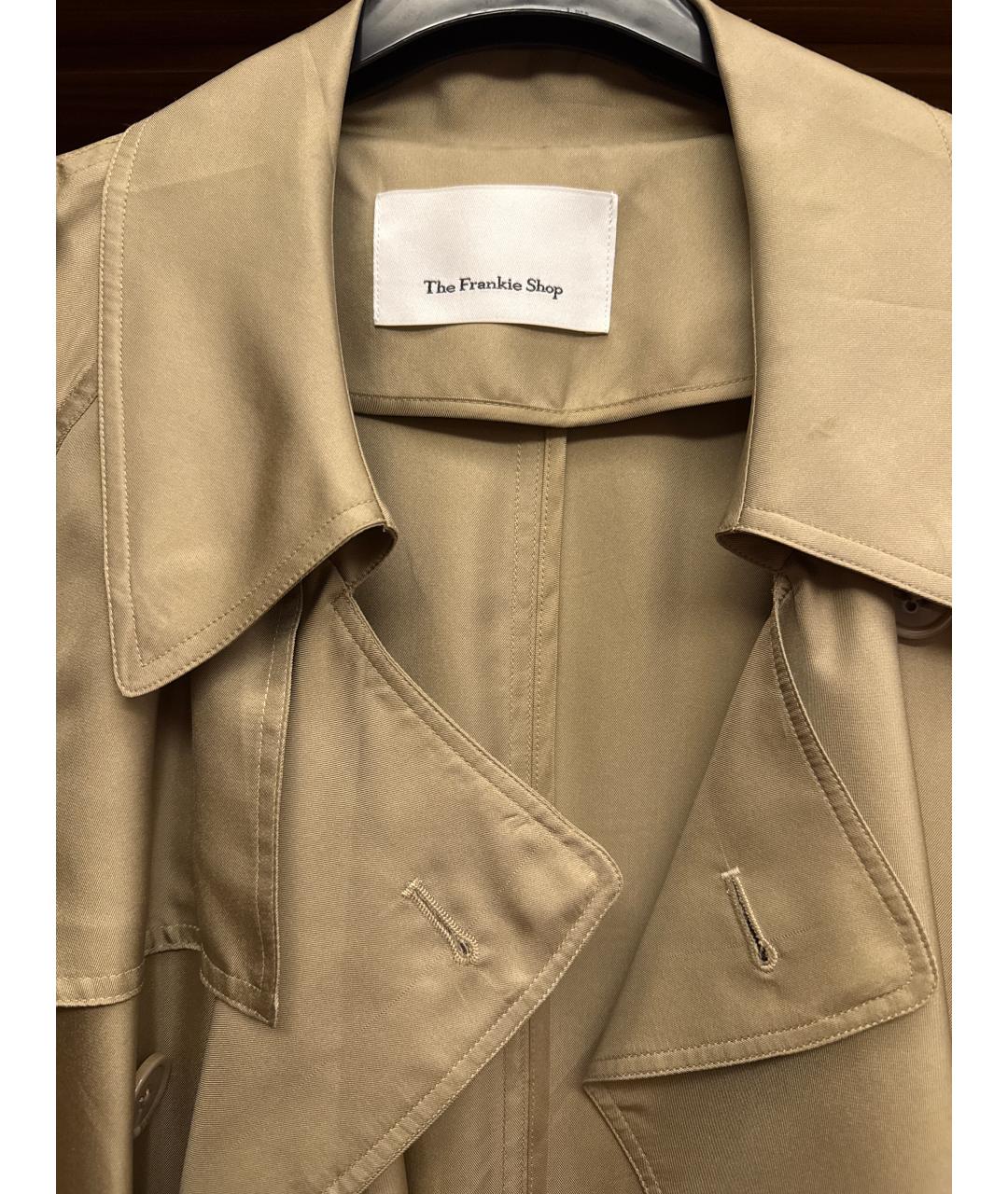 THE FRANKIE SHOP Бежевый шелковый тренч/плащ, фото 3