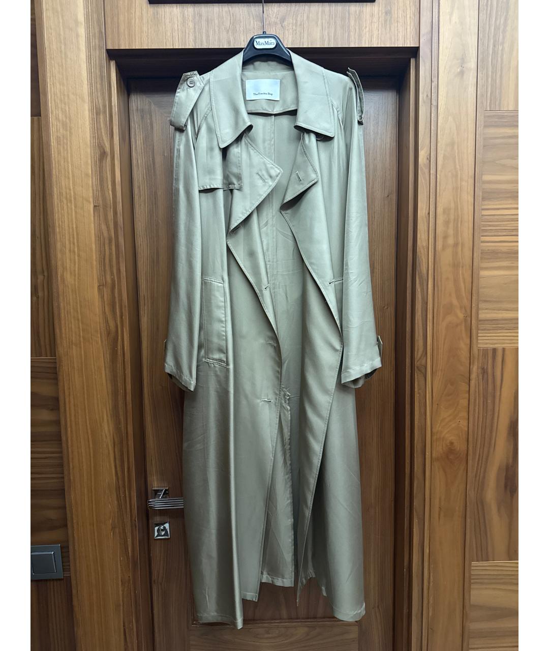 THE FRANKIE SHOP Бежевый шелковый тренч/плащ, фото 2