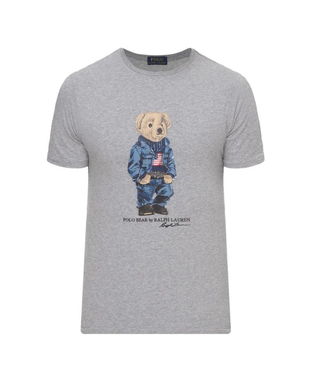 POLO RALPH LAUREN Серая хлопковая футболка, фото 1