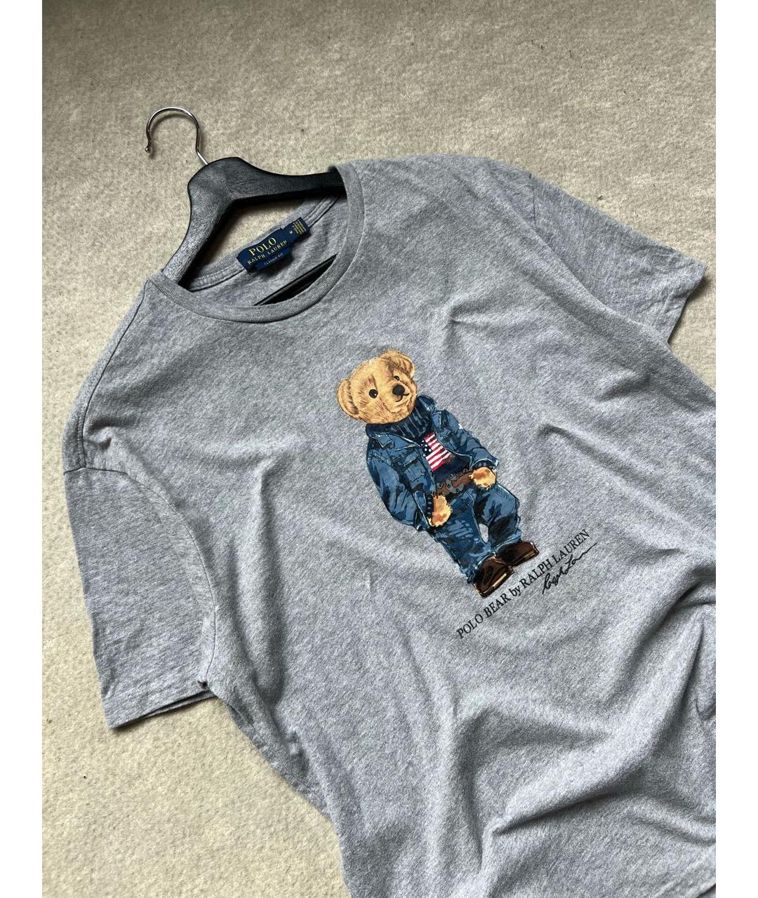 POLO RALPH LAUREN Серая хлопковая футболка, фото 3